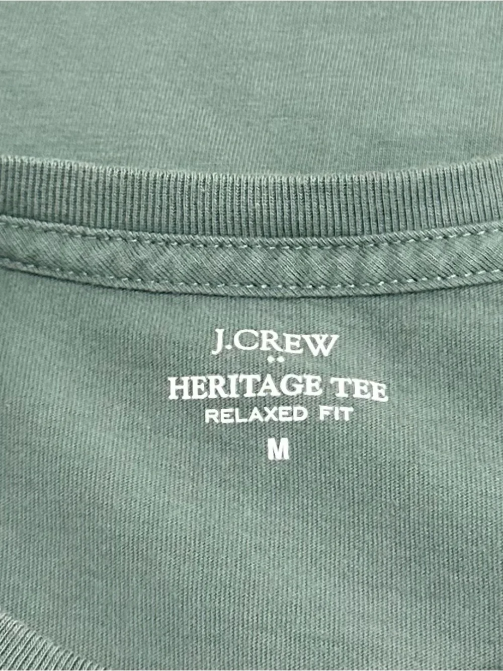 J.Crew Heritage Tee Men’s M Medium Green Long Sleeve Shirt Relaxed Fit Cotton